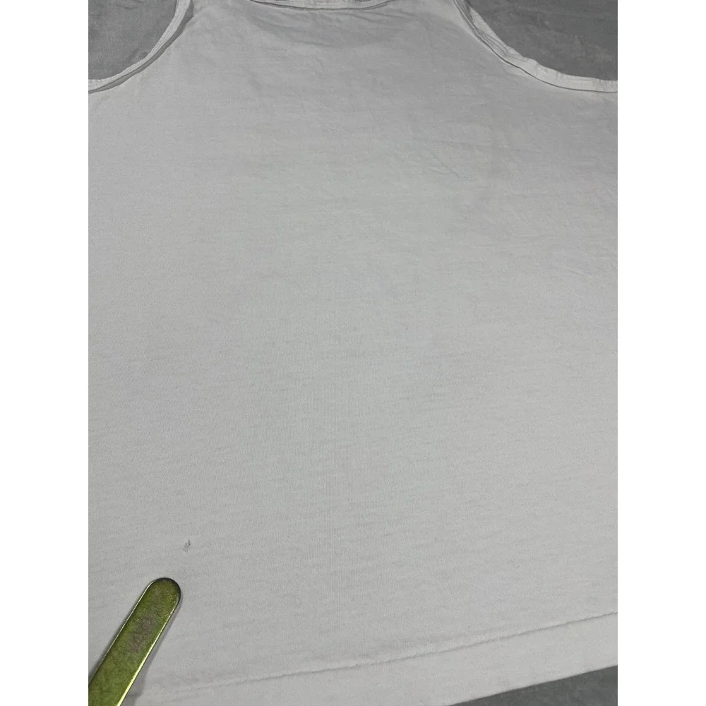 Vintage 1993 Palm Springs Gas Co Tank Top Men L White Golf Made in USA